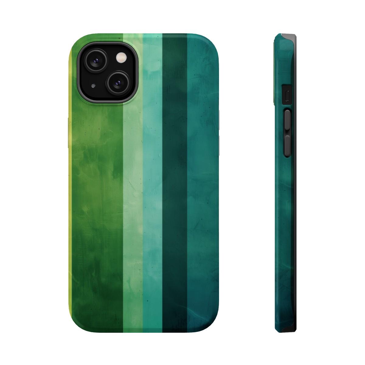 iPhone Case- Vibrant Green Stripes