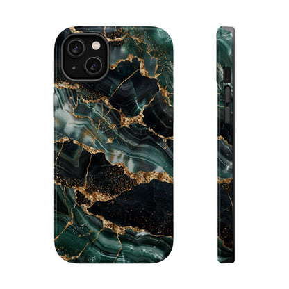 iPhone Case - Golden Vein Blue Marble