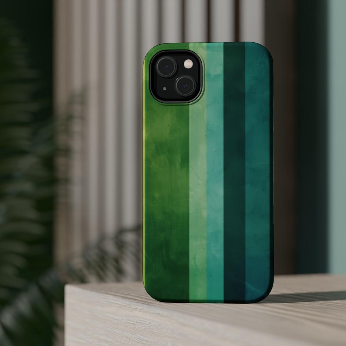 iPhone Case- Vibrant Green Stripes