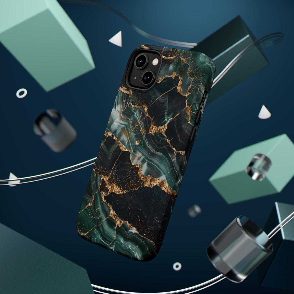 iPhone Case - Golden Vein Blue Marble