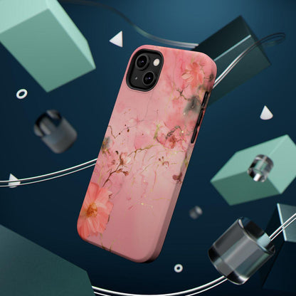 iPhone Case - Flower Pink Marble