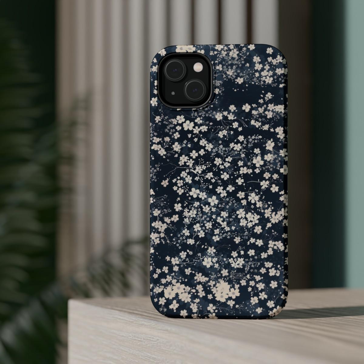 iPhone Case- Cherry Blossom Blue