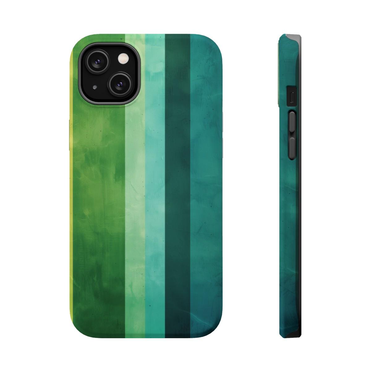 iPhone Case- Vibrant Green Stripes