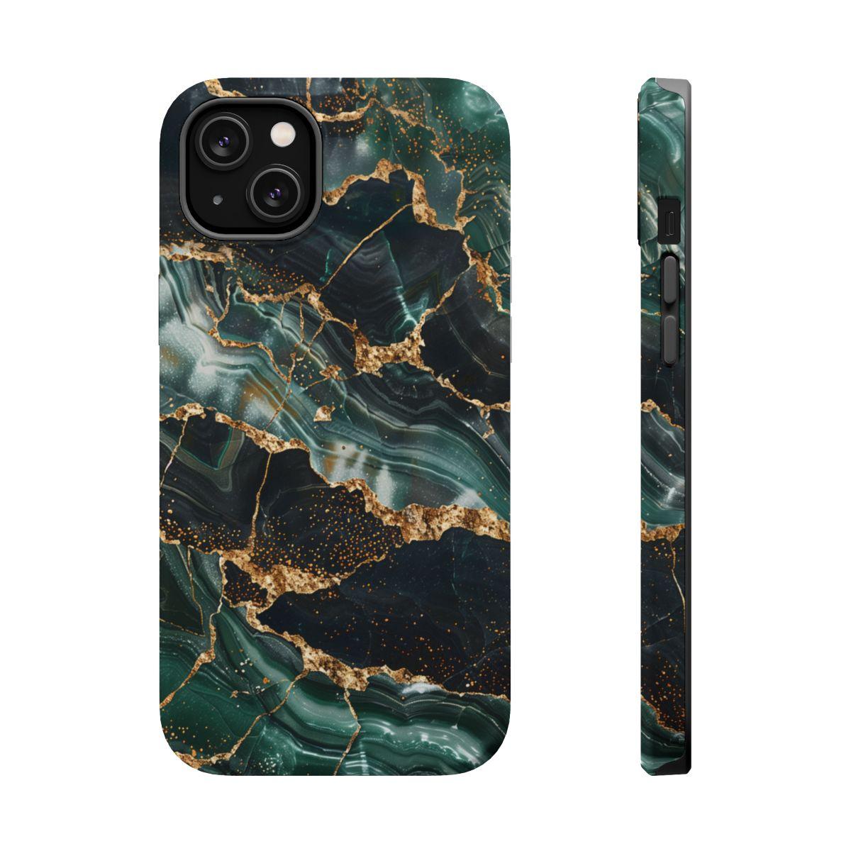 iPhone Case - Golden Vein Blue Marble