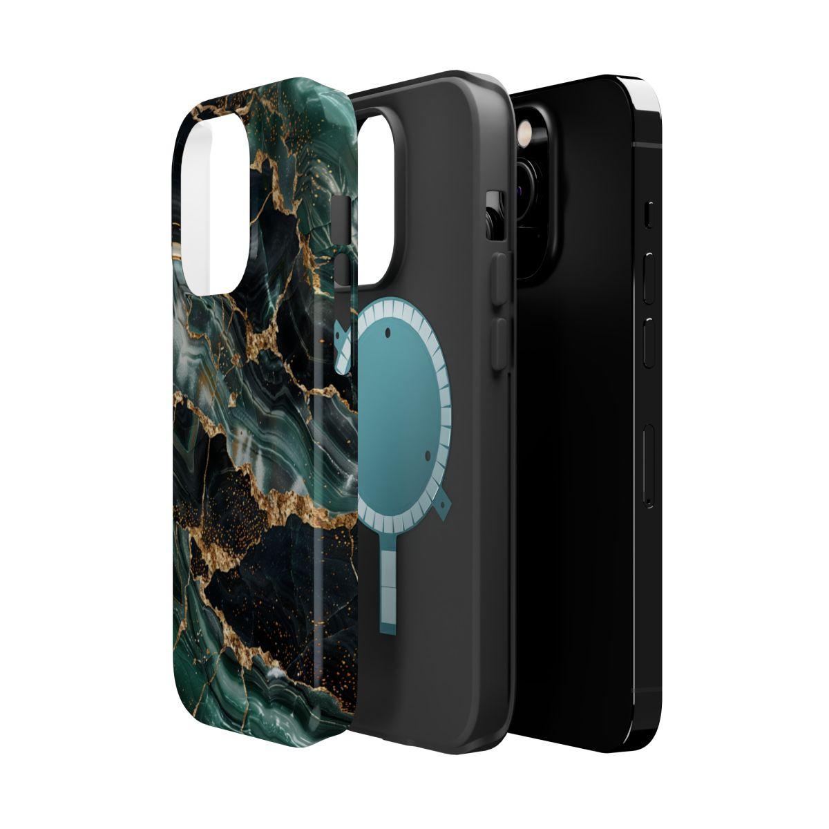 iPhone Case - Golden Vein Blue Marble