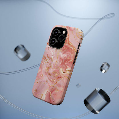 iPhone Case - Golden Vein Pink Marble