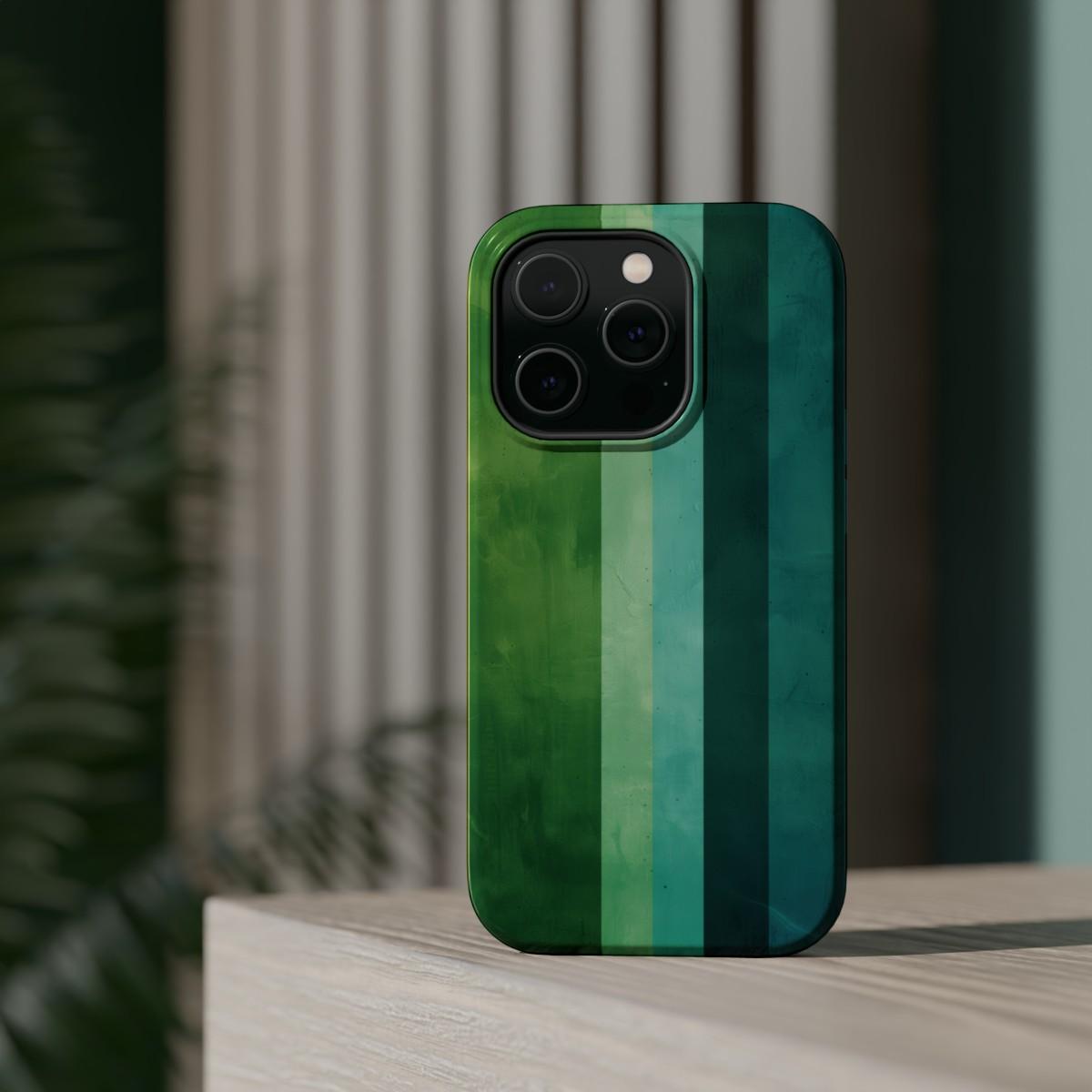 iPhone Case- Vibrant Green Stripes