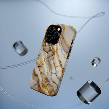 iPhone Case - Golden Vein White Marble