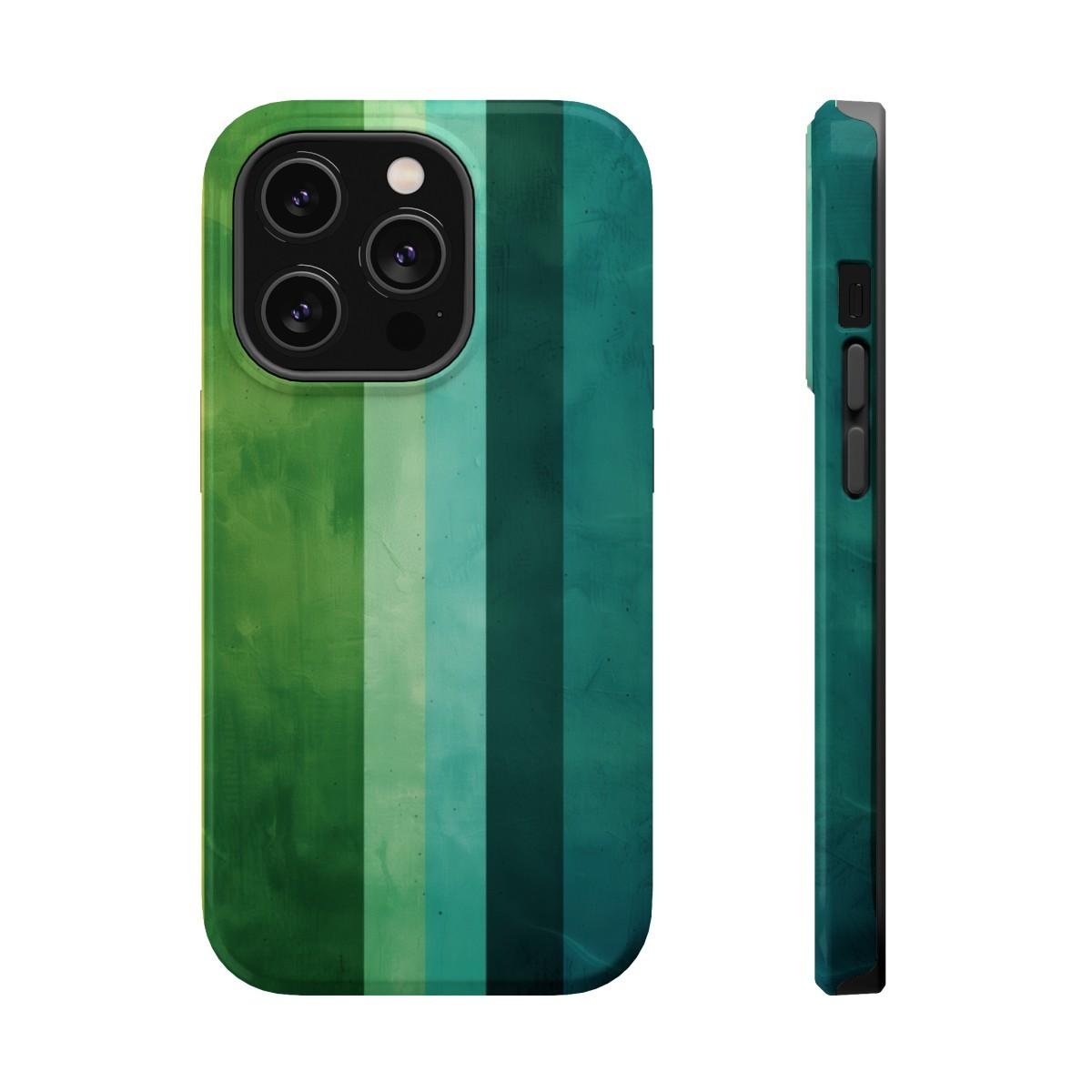 iPhone Case- Vibrant Green Stripes