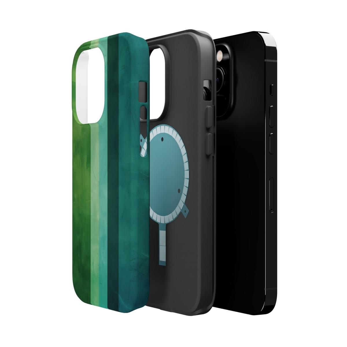 iPhone Case- Vibrant Green Stripes