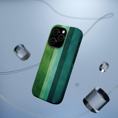 iPhone Case- Vibrant Green Stripes