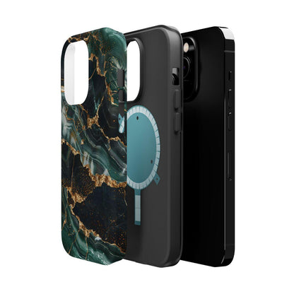 iPhone Case - Golden Vein Blue Marble