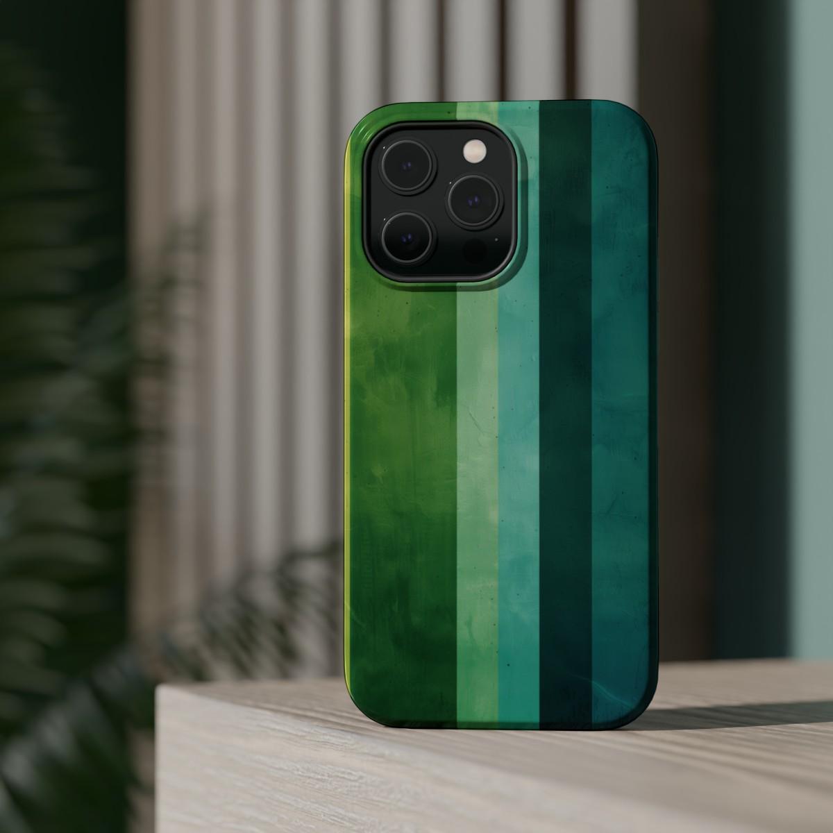 iPhone Case- Vibrant Green Stripes