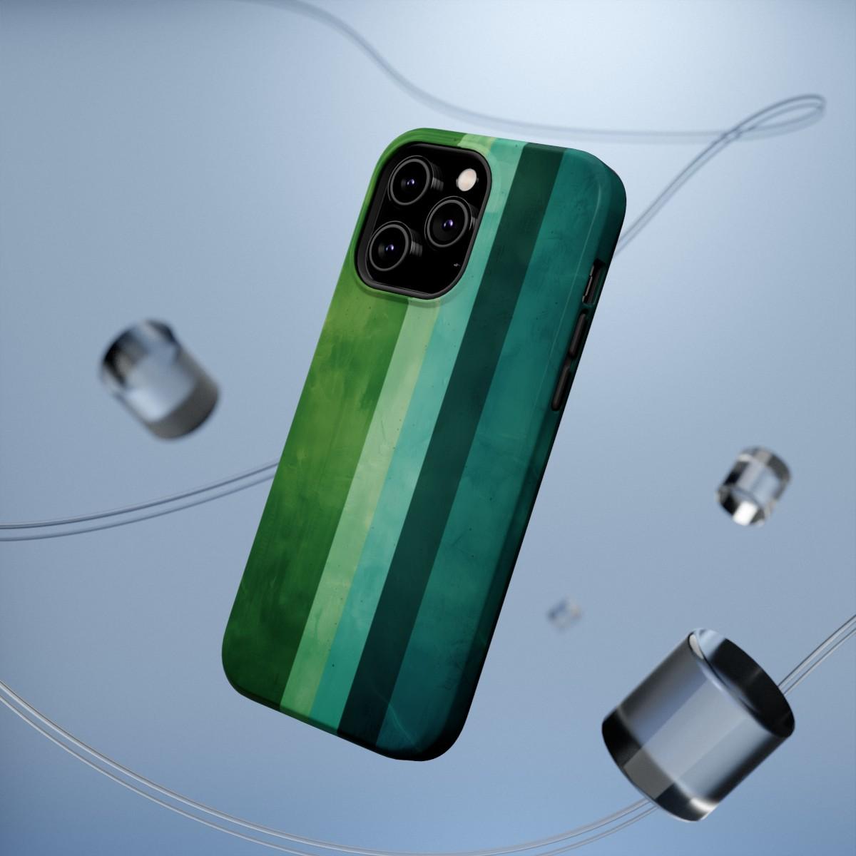 iPhone Case- Vibrant Green Stripes