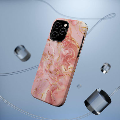 iPhone Case - Golden Vein Pink Marble