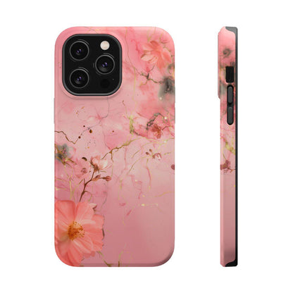 iPhone Case - Flower Pink Marble