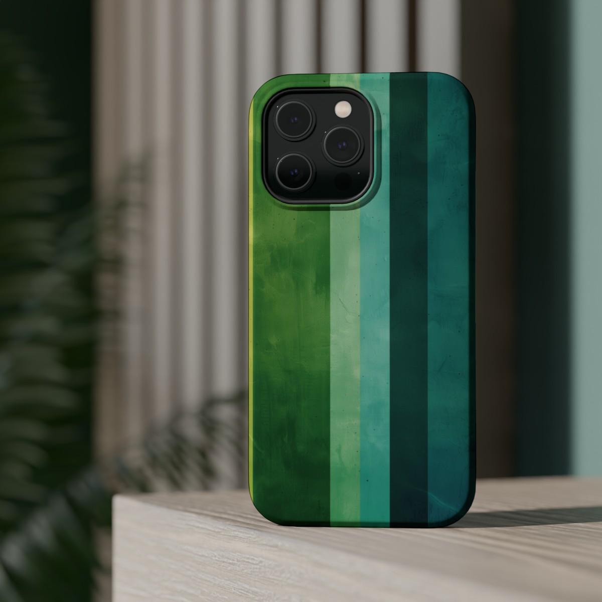 iPhone Case- Vibrant Green Stripes