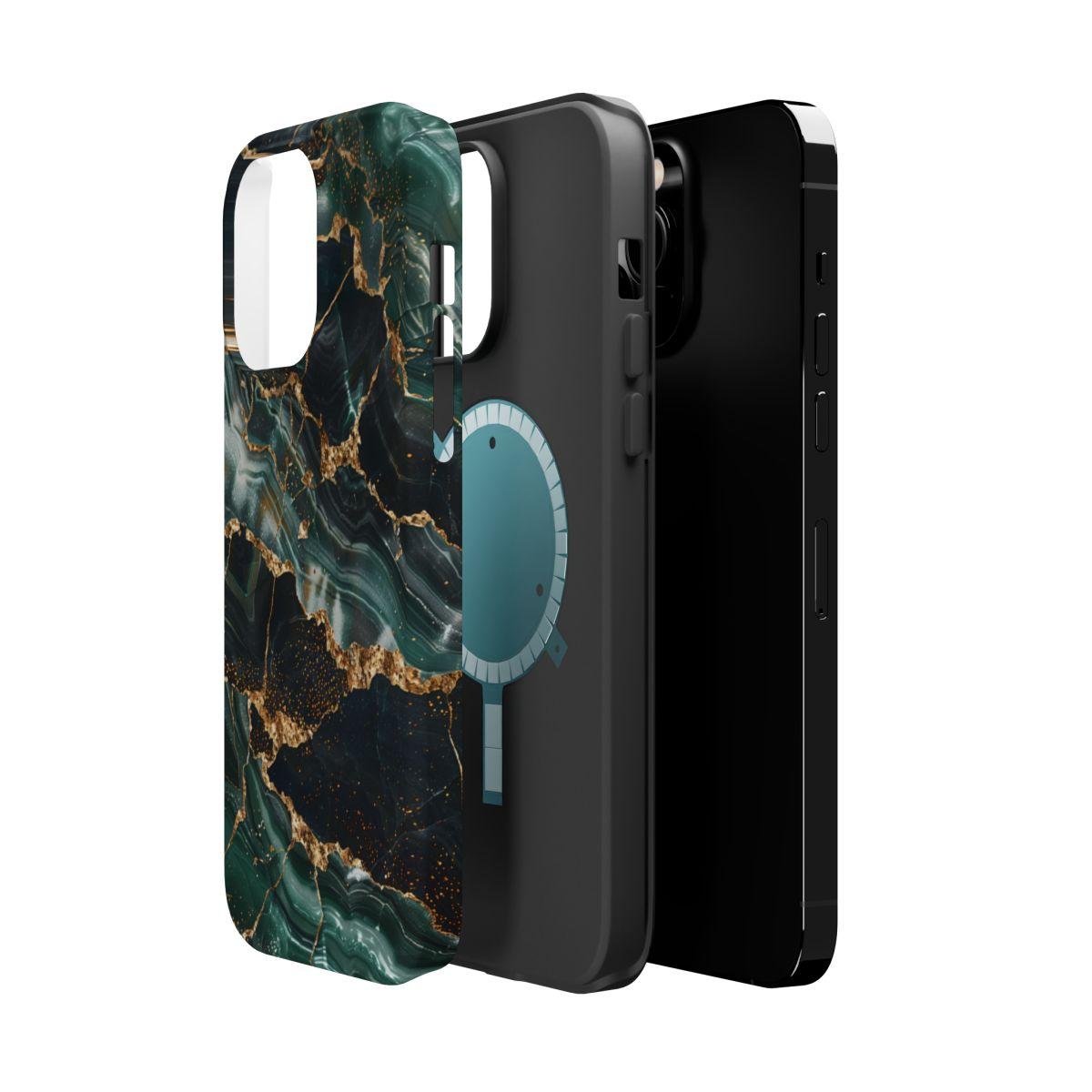 iPhone Case - Golden Vein Blue Marble