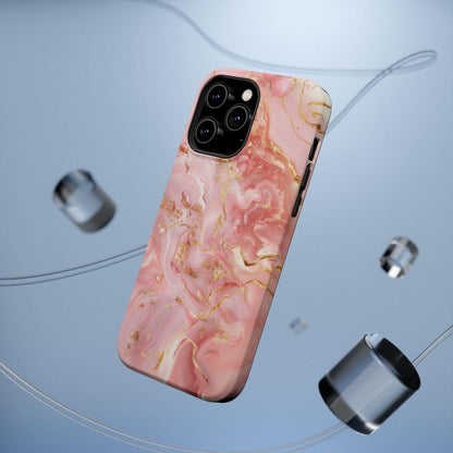 iPhone Case - Golden Vein Pink Marble