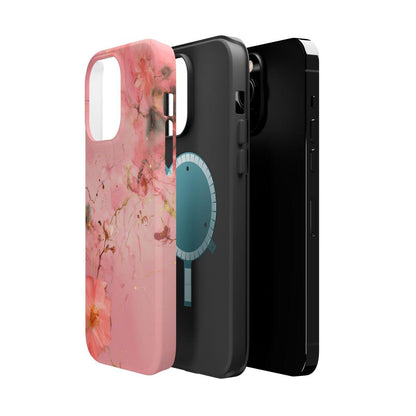 iPhone Case - Flower Pink Marble