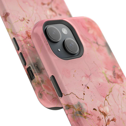 iPhone Case - Flower Pink Marble