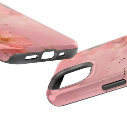 iPhone Case - Flower Pink Marble