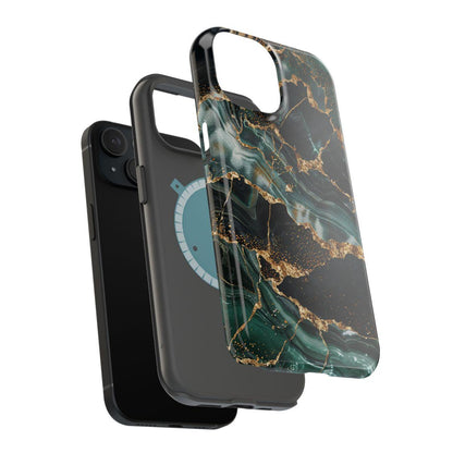 iPhone Case - Golden Vein Blue Marble