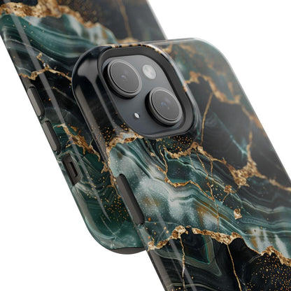 iPhone Case - Golden Vein Blue Marble