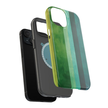 iPhone Case- Vibrant Green Stripes