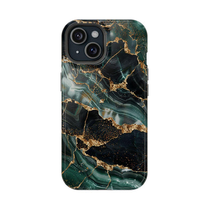 iPhone Case - Golden Vein Blue Marble