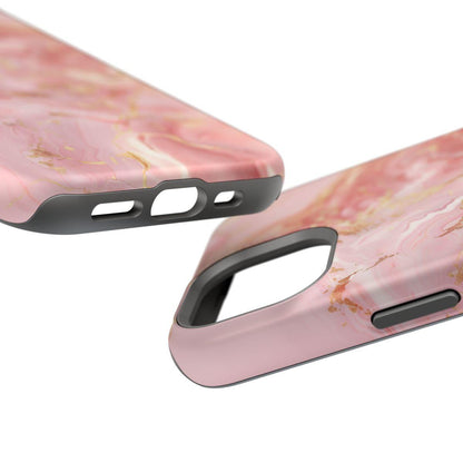 iPhone Case - Golden Vein Pink Marble