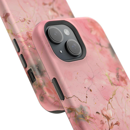 iPhone Case - Flower Pink Marble