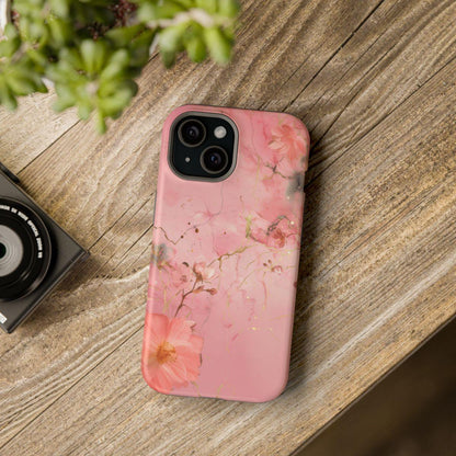 iPhone Case - Flower Pink Marble