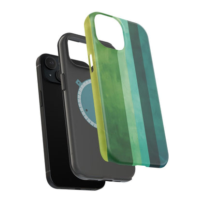 iPhone Case- Vibrant Green Stripes