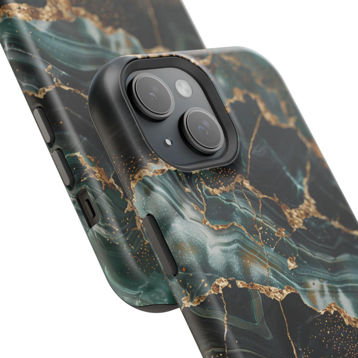 iPhone Case - Golden Vein Blue Marble