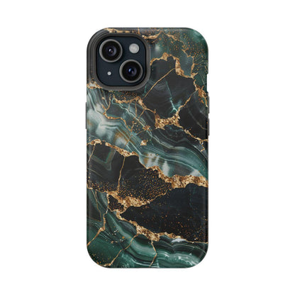 iPhone Case - Golden Vein Blue Marble