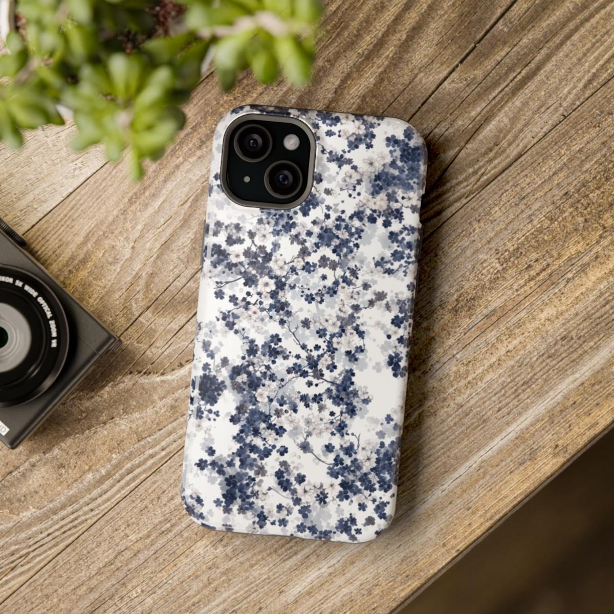 iPhone Case- White Blossom Pattern