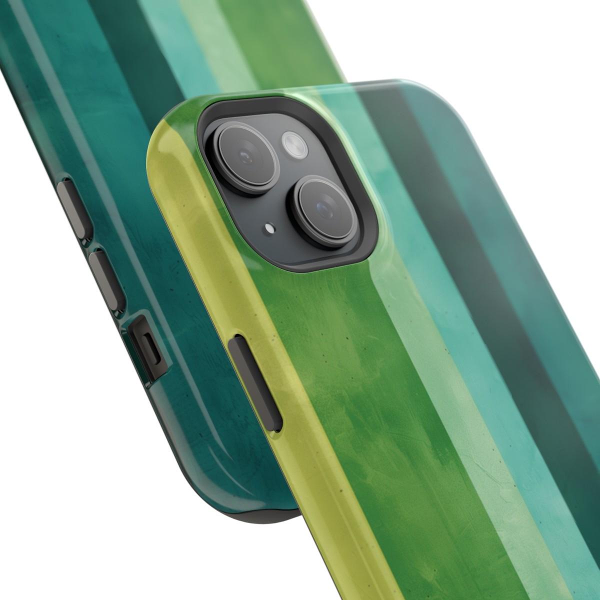 iPhone Case- Vibrant Green Stripes