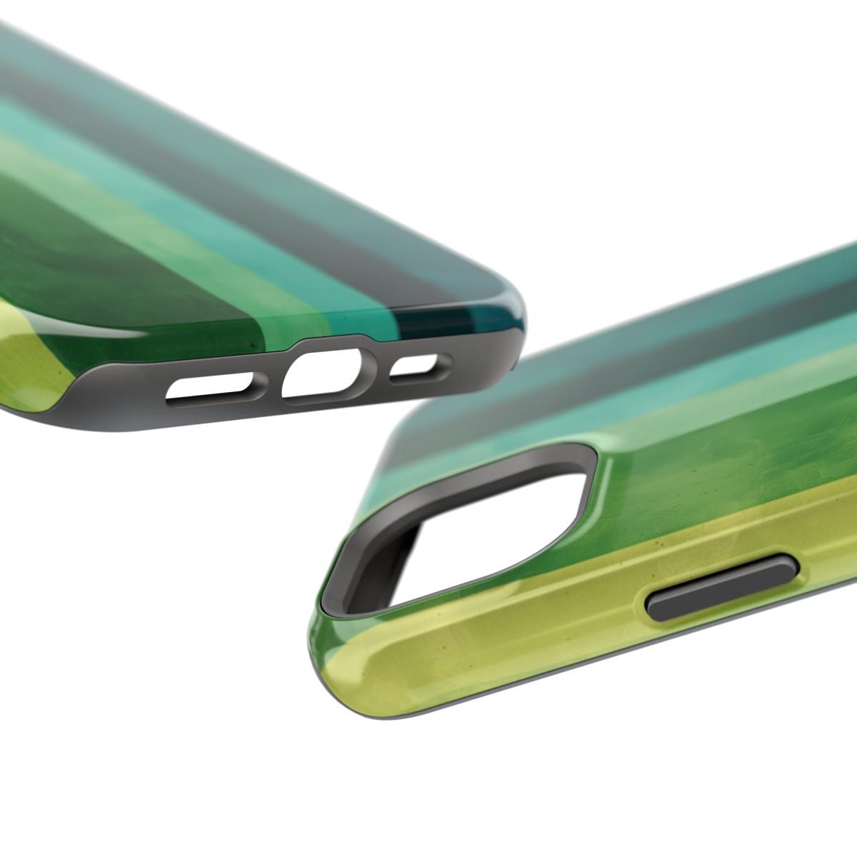 iPhone Case- Vibrant Green Stripes