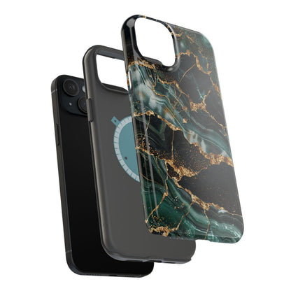 iPhone Case - Golden Vein Blue Marble