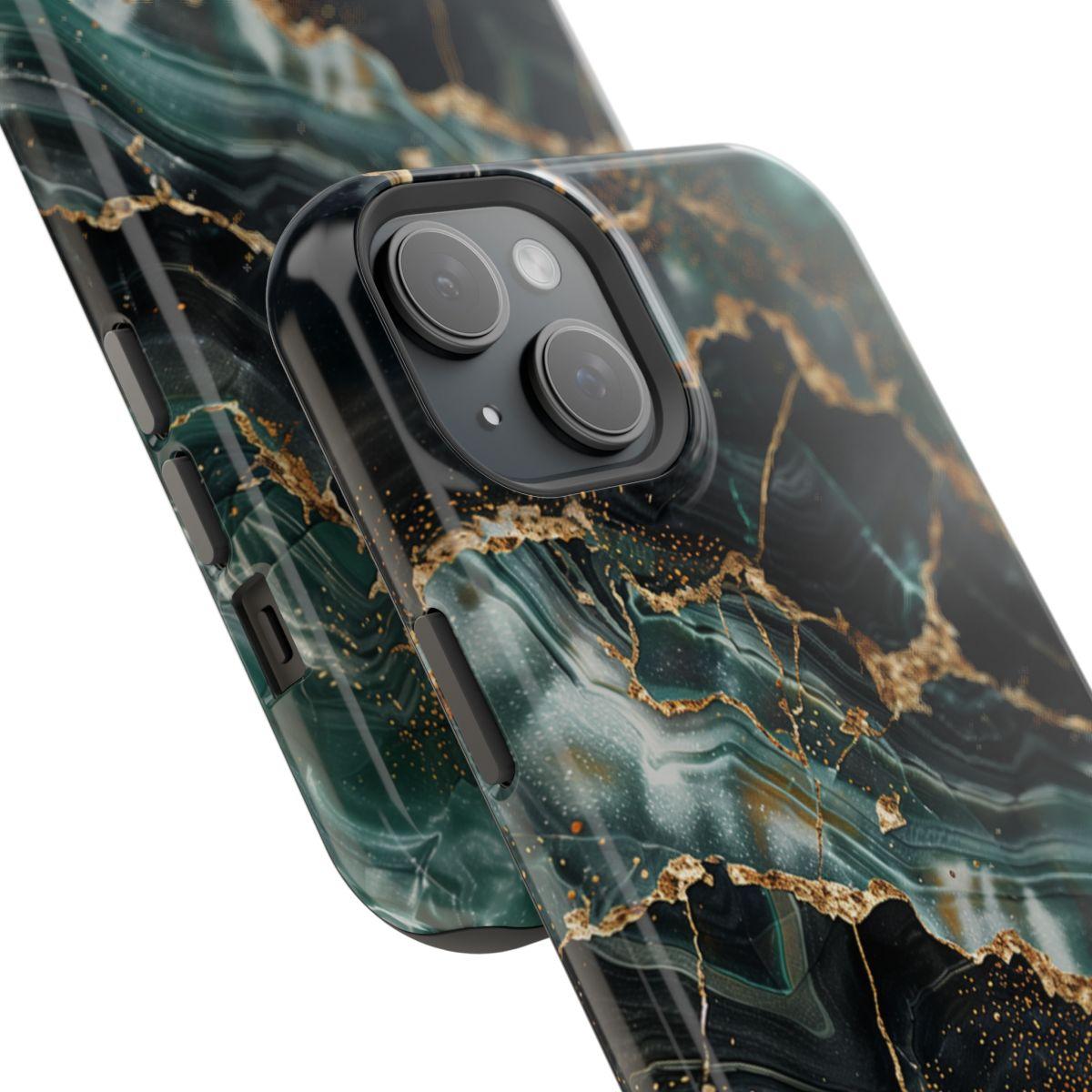 iPhone Case - Golden Vein Blue Marble