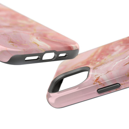 iPhone Case - Golden Vein Pink Marble