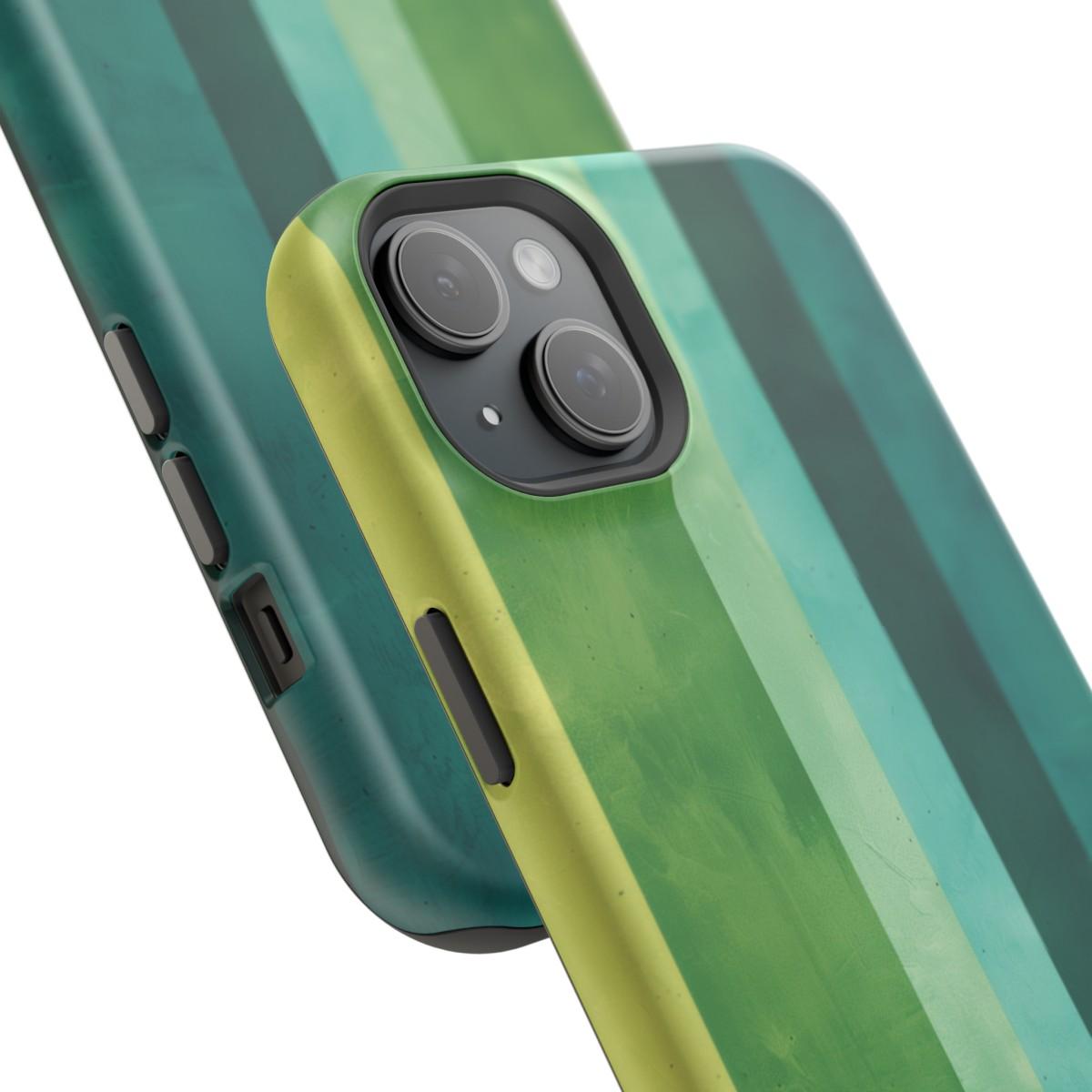 iPhone Case- Vibrant Green Stripes