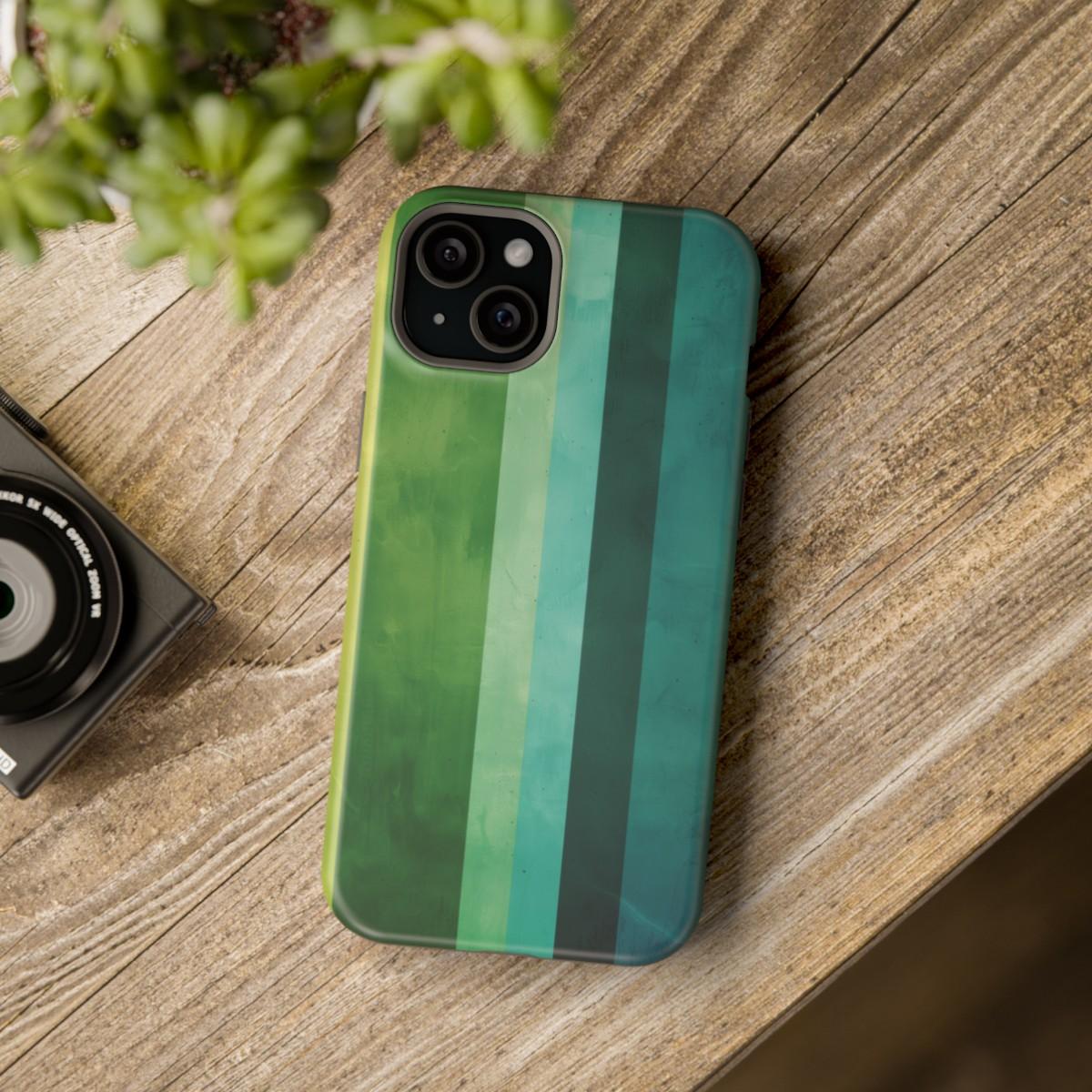 iPhone Case- Vibrant Green Stripes