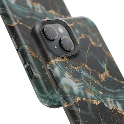 iPhone Case - Golden Vein Blue Marble