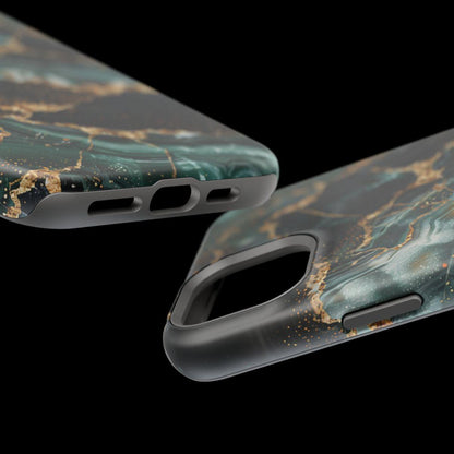 iPhone Case - Golden Vein Blue Marble