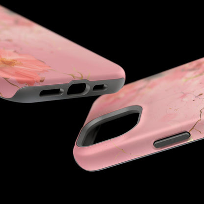 iPhone Case - Flower Pink Marble