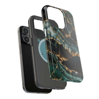 iPhone Case - Golden Vein Blue Marble