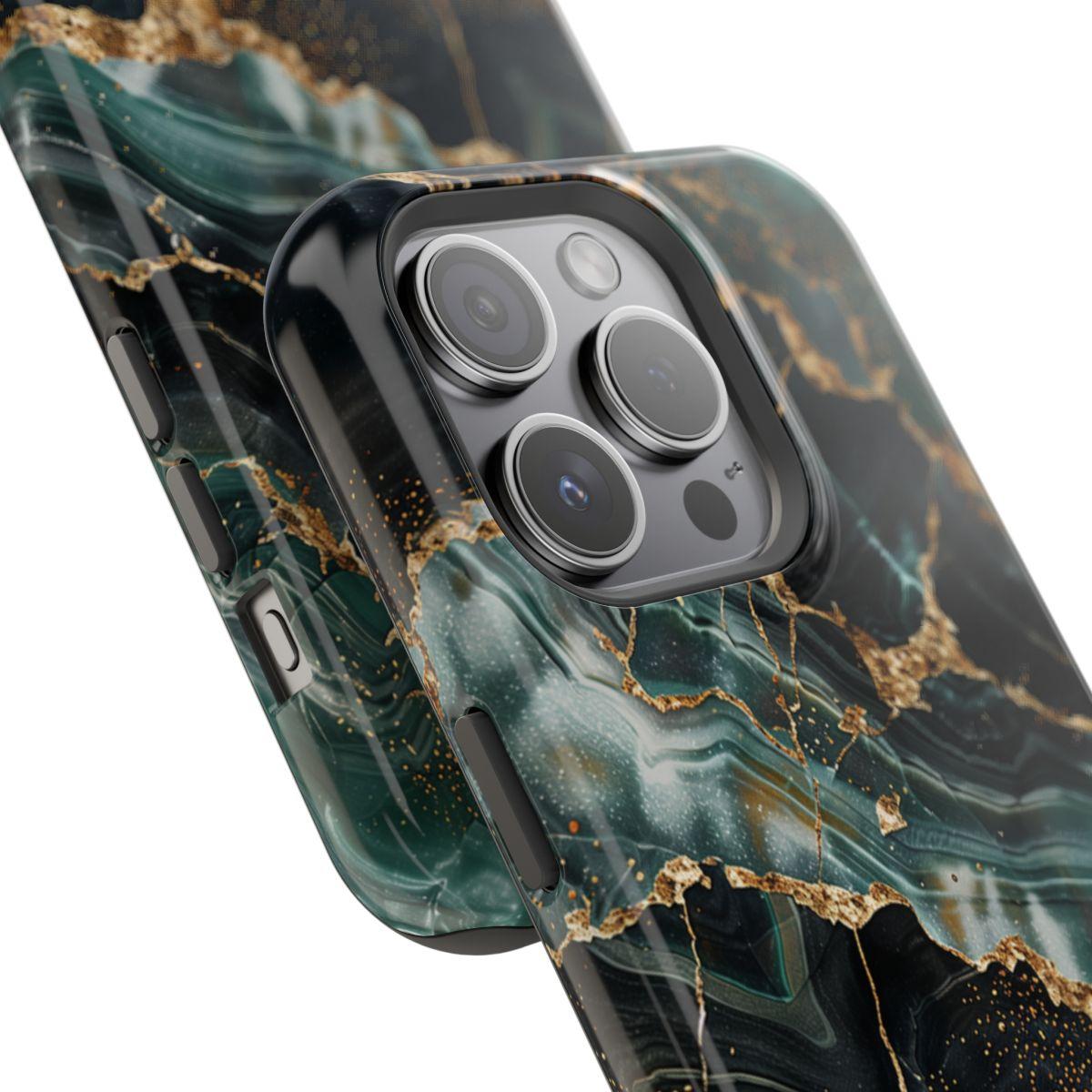 iPhone Case - Golden Vein Blue Marble