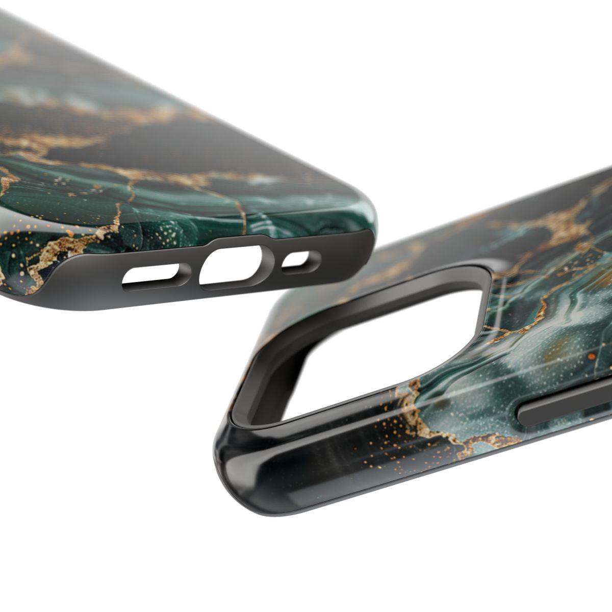 iPhone Case - Golden Vein Blue Marble